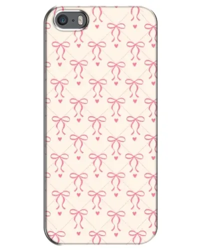 Чохол для iPhone 5 / 5s / SE з картинкою «Рожеві бантики Coquette»