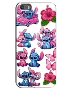 Чохол для iPhone 5 / 5s / SE з картинкою «Стікери Stitch та Angel»