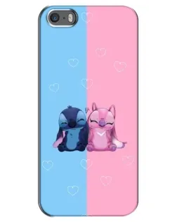 Чохол для iPhone 5 / 5s / SE з картинкою «Stitch та Angel Love»