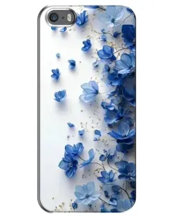 Чохол для iPhone 5 / 5s / SE з картинкою «Блакитний квітковий каскад»