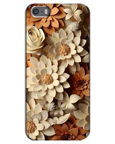 Чохол для iPhone 5 / 5s / SE з картинкою «Бежевий флористичний декор» Чохол для iPhone 5 / 5s / SE з картинкою «Бежевий флористичний декор»