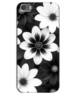 Чохол для iPhone 5 / 5s / SE з картинкою «Монохромні айстри»
