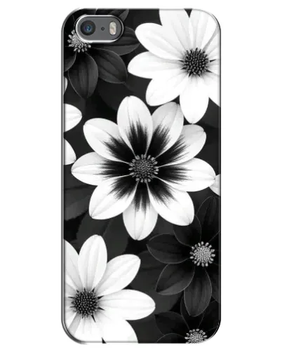 Чохол для iPhone 5 / 5s / SE з картинкою «Монохромні айстри» Чохол для iPhone 5 / 5s / SE з картинкою «Монохромні айстри»