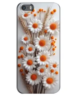 Чохол для iPhone 5 / 5s / SE з картинкою «Білі сухоцвіти»