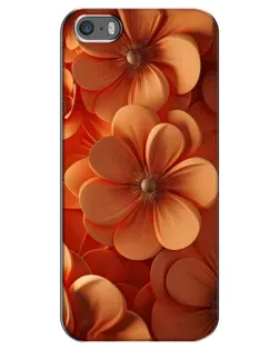 Чохол для iPhone 5 / 5s / SE з картинкою «Помаранчева макро квітка»