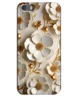 Чохол для iPhone 5 / 5s / SE з картинкою «Білі паперові квіти»
