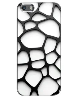Чехол для iPhone 5 / 5s / SE с картинкой «Белая объемная сетка» Чехол для iPhone 5 / 5s / SE с картинкой «Белая объемная сетка»