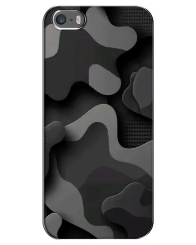 Чехол для iPhone 5 / 5s / SE с картинкой «Темный абстрактный камуфляж»