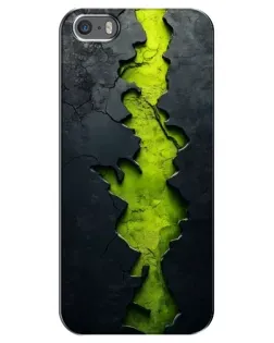 Чохол для iPhone 5 / 5s / SE з картинкою «Салатовий розлом скелі»