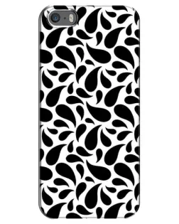 Чехол для iPhone 5 / 5s / SE с картинкой «Контрастные черные капли»