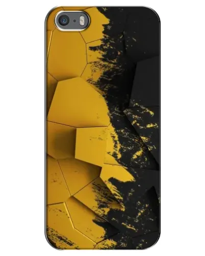 Чехол для iPhone 5 / 5s / SE с картинкой «Золотые осколки геометрии»