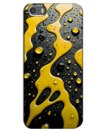Чехол для iPhone 5 / 5s / SE с картинкой «Жидкое желтое золото»