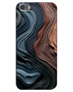 Чехол для iPhone 5 / 5s / SE с картинкой «Цветные волны каньона»
