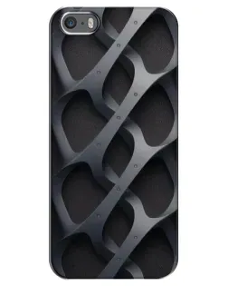 Чехол для iPhone 5 / 5s / SE с картинкой «Объемное серое плетение»