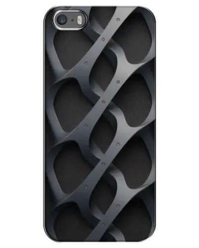 Чехол для iPhone 5 / 5s / SE с картинкой «Объемное серое плетение»