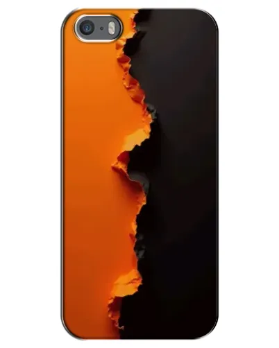 Чехол для iPhone 5 / 5s / SE с картинкой «Оранжевый разлом»