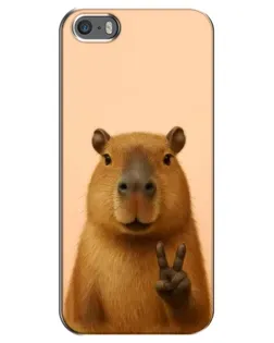 Чохол для iPhone 5 / 5s / SE з картинкою «Капібара вікторія» Чохол для iPhone 5 / 5s / SE з картинкою «Капібара вікторія»