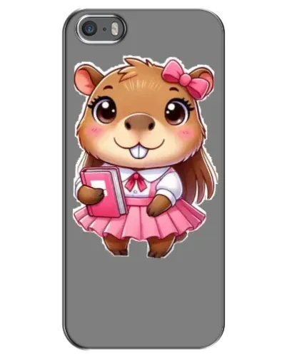 Чохол для iPhone 5 / 5s / SE з картинкою «Дівчинка капібара»