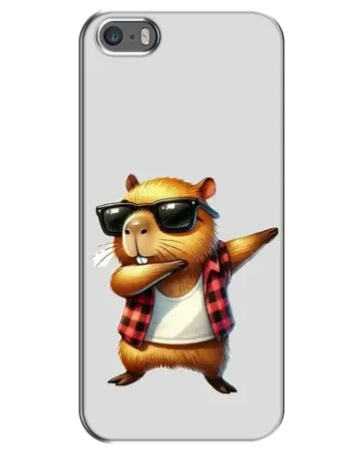 Чохол для iPhone 5 / 5s / SE з картинкою «Капібара репер даб»