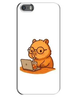 Чохол для iPhone 5 / 5s / SE з картинкою «Капібара з ноутбуком» Чохол для iPhone 5 / 5s / SE з картинкою «Капібара з ноутбуком»