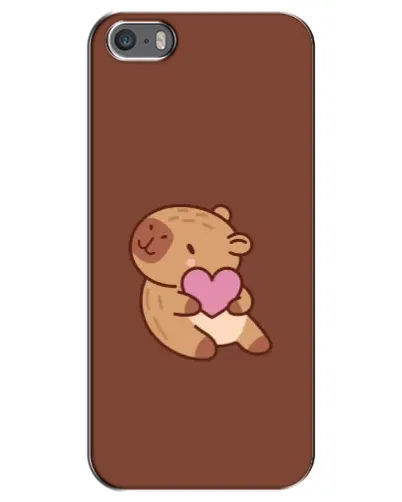 Чохол для iPhone 5 / 5s / SE з картинкою «Капібара з серцем»