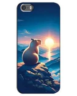 Чохол для iPhone 5 / 5s / SE з картинкою «Захід сонця з капібарою» Чохол для iPhone 5 / 5s / SE з картинкою «Захід сонця з капібарою»