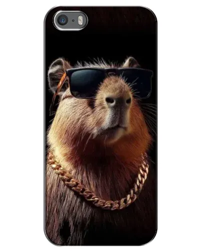 Чохол для iPhone 5 / 5s / SE з картинкою «Капібара золотий ланцюг»