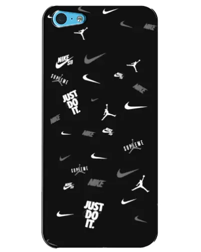 Чохол для iPhone 5c з картинкою «Nike Black Pattern»