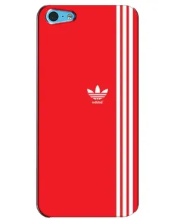 Чохол для iPhone 5c з картинкою «Червоний мінімалізм Adidas»