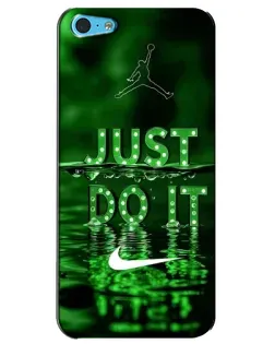 Чохол для iPhone 5c з картинкою «Зелений неоновий Nike»