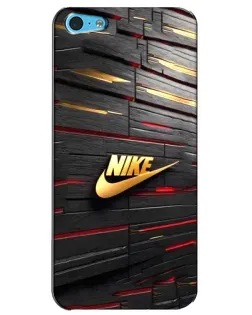Чохол для iPhone 5c з картинкою «Золотий Nike на металі»