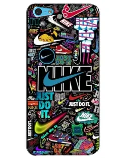 Чехол для iPhone 5c с картинкой «Яркий коллаж Nike»