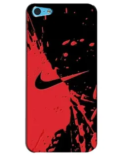 Чехол для iPhone 5c с картинкой «Красные брызги Nike»