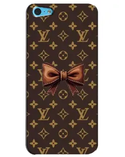 Чохол для iPhone 5c з картинкою «LV з бантом»