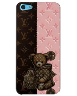 Чохол для iPhone 5c з картинкою «Ведмедик у стилі LV»