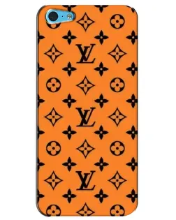 Чохол для iPhone 5c з картинкою «Помаранчевий стиль LV»