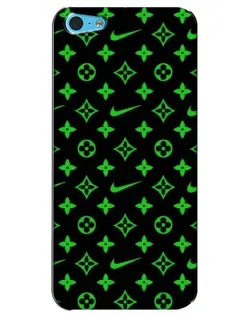 Чохол для iPhone 5c з картинкою «Неоновий принт LV»
