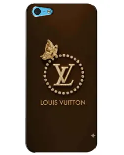 Чохол для iPhone 5c з картинкою «LV — золота печатка»