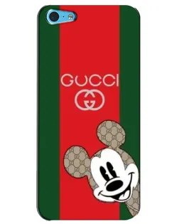 Чохол для iPhone 5c з картинкою «Gucci — смуги та Міккі»
