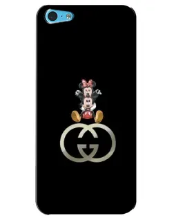 Чохол для iPhone 5c з картинкою «Мінні Маус на лого»