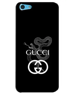 Чохол для iPhone 5c з картинкою «Gucci — срібна змія»
