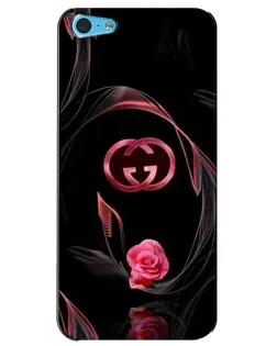 Чохол для iPhone 5c з картинкою «Gucci — неонова троянда»