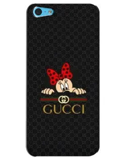 Чохол для iPhone 5c з картинкою «Мінні Маус Gucci — чорний»