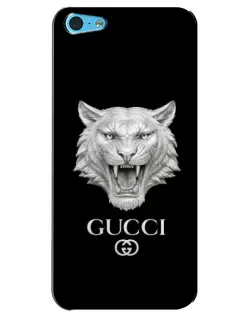 Чохол для iPhone 5c з картинкою «Gucci — срібний лев»