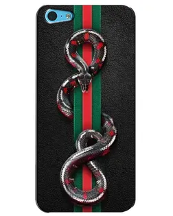 Чохол для iPhone 5c з картинкою «Gucci — змія на смузі»