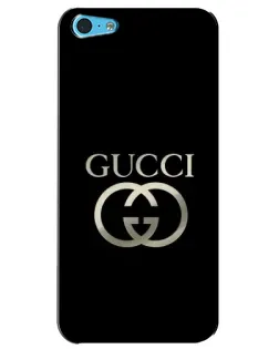Чохол для iPhone 5c з картинкою «Gucci — золото на чорному»