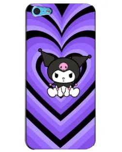 Чохол для iPhone 5c з картинкою «Kuromi та фіолетові серця» Чохол для iPhone 5c з картинкою «Kuromi та фіолетові серця»