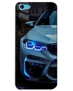 Чохол для iPhone 5c з картинкою «Погляд BMW з синіми фарами»