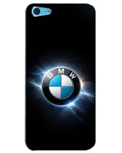 Чохол для iPhone 5c з картинкою «BMW — неонове сяйво»