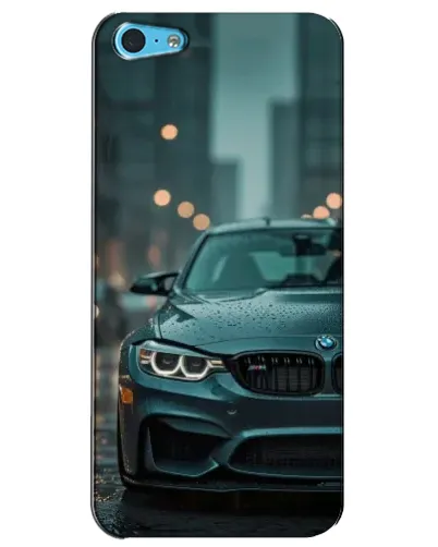 Чохол для iPhone 5c з картинкою «BMW у вогнях міста»